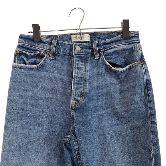 Abercrombie & Fitch The Dad High rise women's jeans button fly medium wash - 6s - Picture 2 of 8